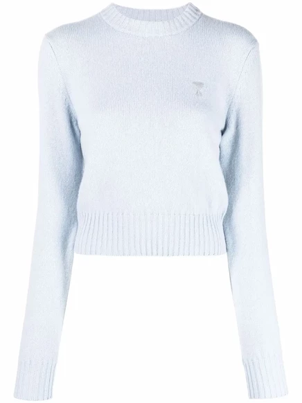 Кашемировый свитер AMI Paris Ami De Coeur blue