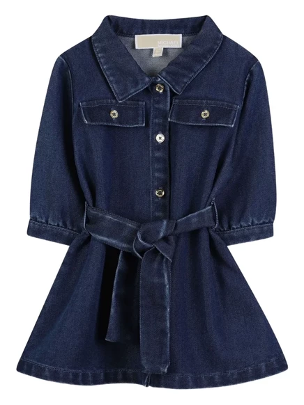 Платье для девочек Michael Kors Kids из денима, синее