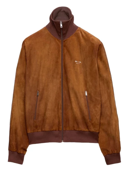 Мужская замшевая куртка Prada, коричневая