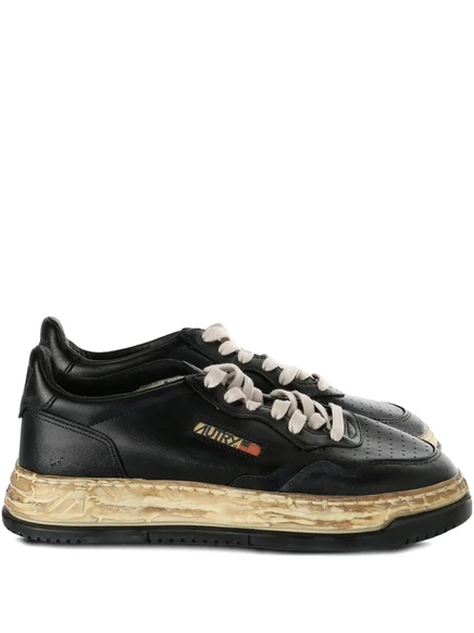 Кожаные кроссовки на платформе Maison MIHARA YASUHIRO x Autry black