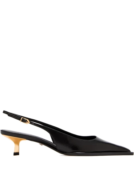 Туфли-лодочки Schutz с острым носком на плоской подошве Schutz 50mm Scarpin black