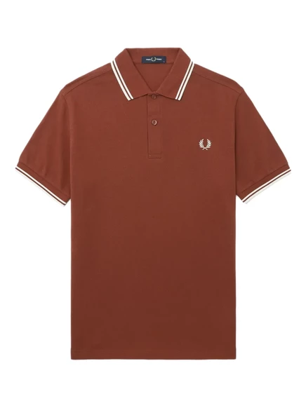 Мужская футболка-поло Fred Perry с кантами, коричневая