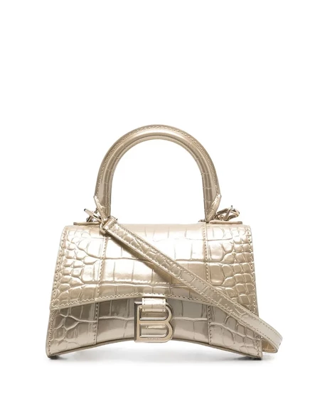 Женская сумка Balenciaga XS Hourglass, золотистая