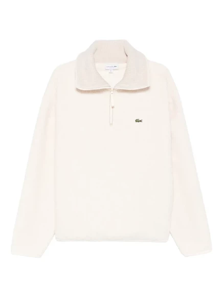 Свитер с воротником-стойкой на молнии от Lacoste