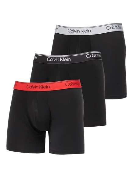 Мужские трусы-боксеры Calvin Klein 3 шт. с логотипом на поясе, черные