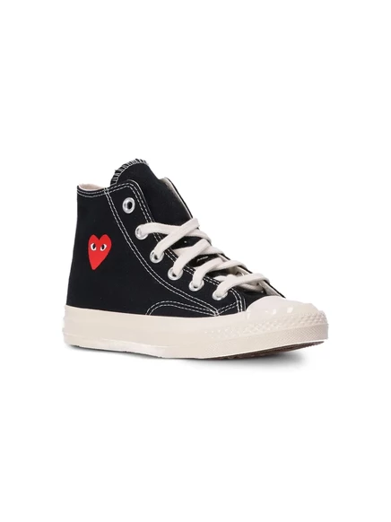 Детские кеды Comme Des Garçons Play Kids с логотипом, черные