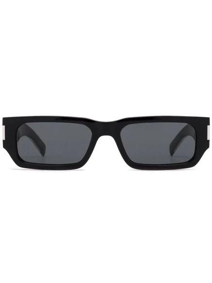 Солнцезащитные очки в прямоугольной оправе из голой проволоки Saint Laurent Eyewear black