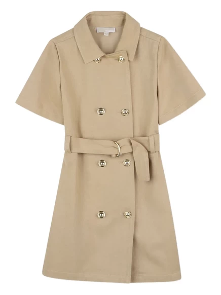 Платье для девочек Michael Kors Kids с поясом, бежевое