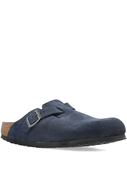 Унисекс мюли Birkenstock Boston замшевые, темно-синие
