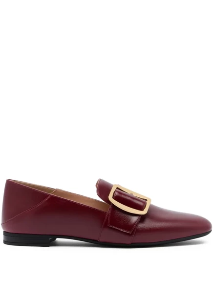 Женские кожаные лоферы Bally, рубиновые