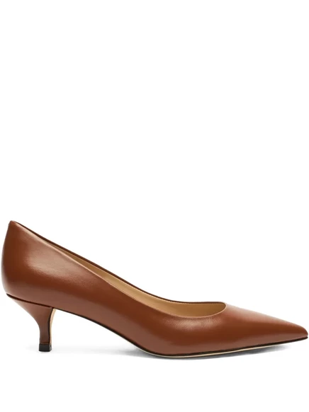 Кожаные туфли-лодочки с острым носком Stuart Weitzman 50 мм Stuart Power brown