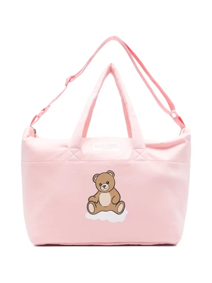 Детская сумка для подгузников Moschino Kids, розовая