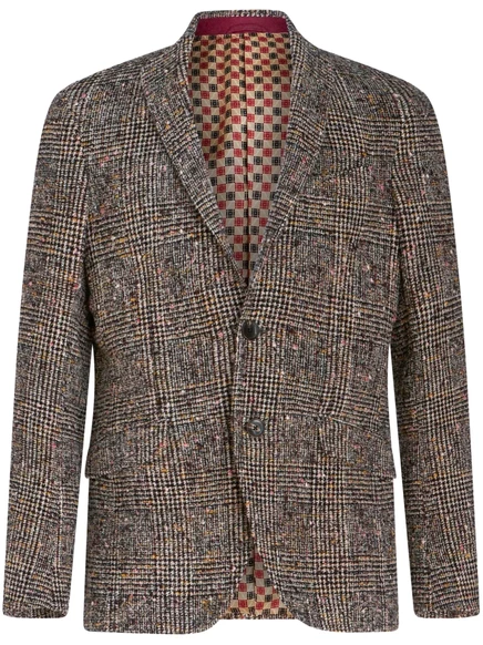 Мужской пиджак Etro в клетку, коричневый