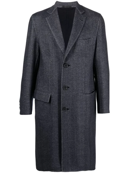 Мужское шерстяное пальто Brioni, синее
