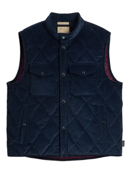 Стеганый вельветовый жилет Woolrich blue