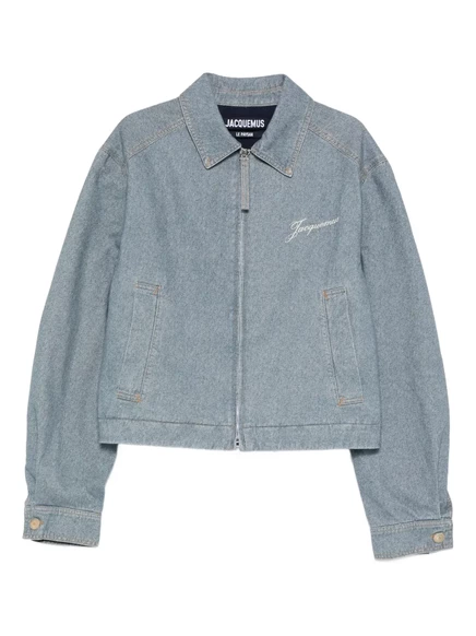 Мужская джинсовая куртка Jacquemus с логотипом, синяя