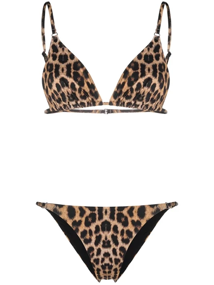 Женское бикини Noire Swimwear Leopard, коричневое