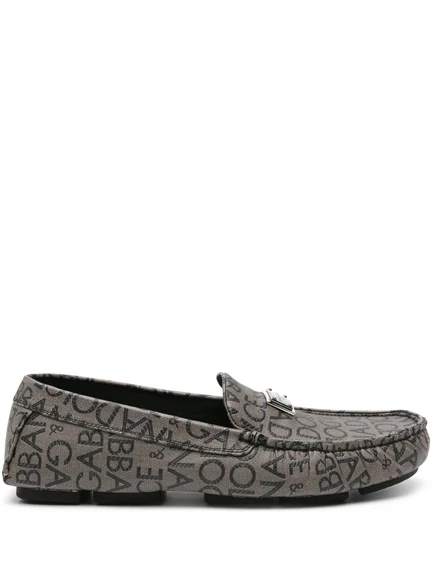 Лоферы Dolce & Gabbana с логотипом, серые