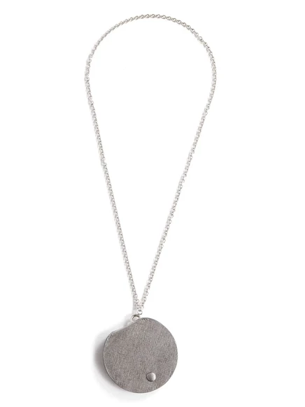 Кошелек Maison Margiela Circle из кожи, серебристый