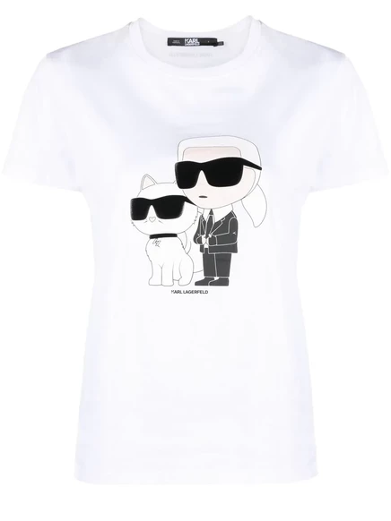 Женская футболка Karl Lagerfeld Ikon, белая