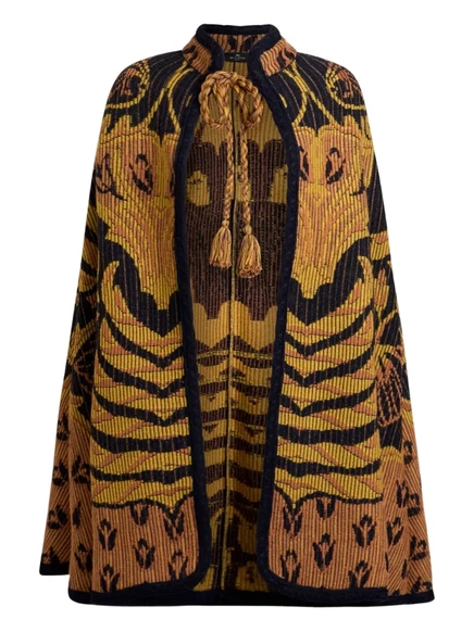 Женская накидка Etro жаккардовая, желтая