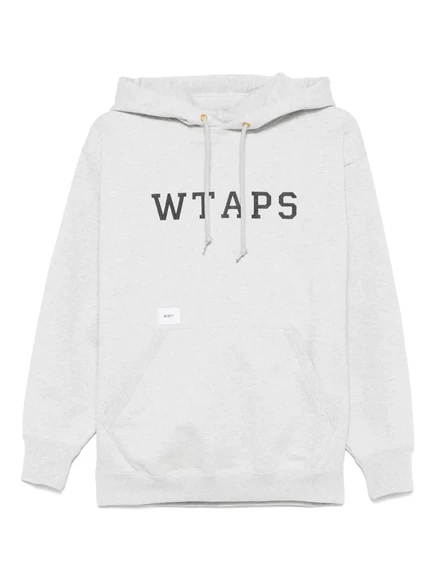 Мужское худи Wtaps Academy с логотипом, серое