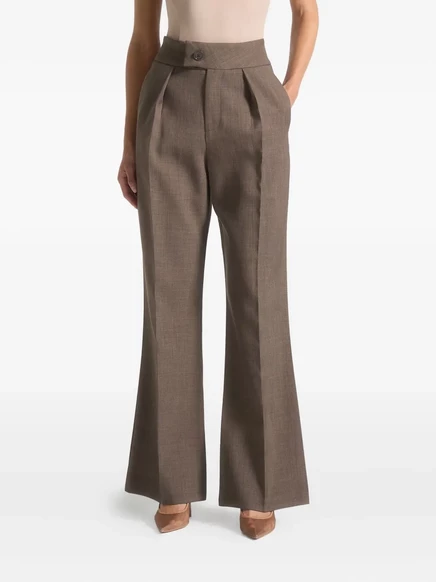 Сшитые на заказ брюки Manière De Voir Elsa с высокой талией brown
