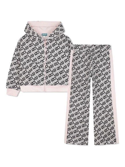 Спортивный костюм с логотипом Kenzo Kids для всей семьи pink