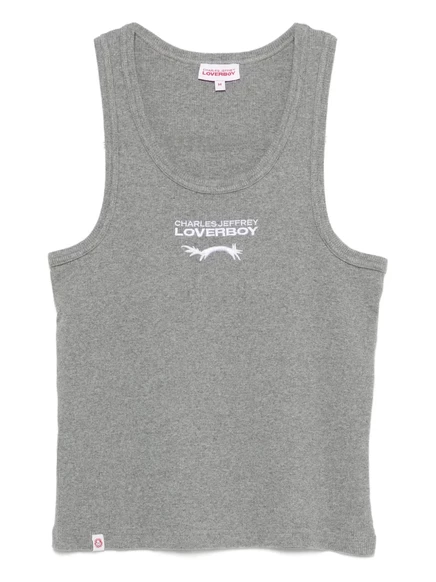 Унисекс майка Charles Jeffrey Loverboy с вышивкой, серая