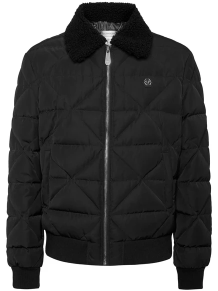 Стеганая куртка из овечьей шерсти Philipp Plein black