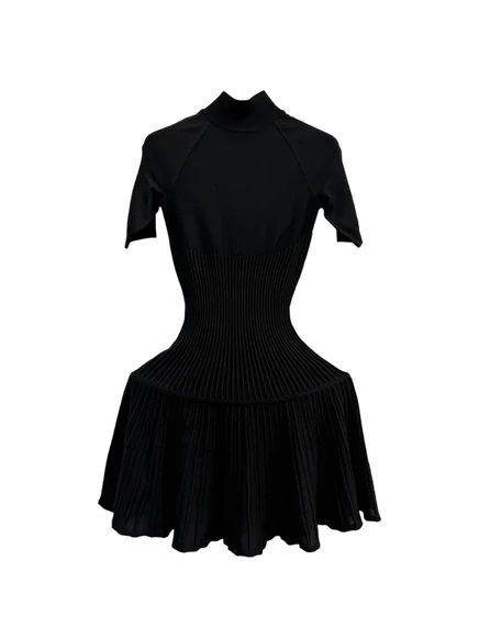 Женское плиссированное платье ALAA Crinoline, черное
