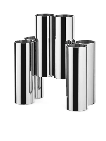 Подставка для столовых приборов Alessi Canale 7×15 см, серебристая