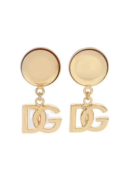 Женские серьги-подвески Dolce & Gabbana с логотипом, золотистые