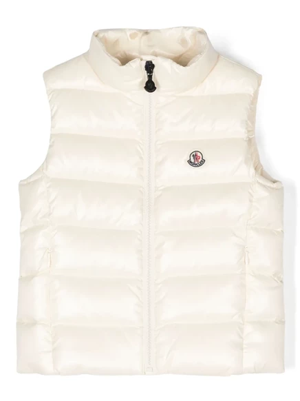 Детский пуховый жилет Moncler Enfant Ghany, кремовый