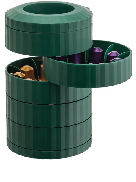 Диспенсер для капсул Alessi Plisse, зеленый