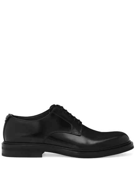 Мужские дерби Dolce & Gabbana из телячьей кожи с логотипом DG, черные