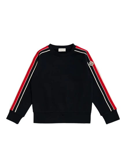 Толстовка Moncler Enfant с трехцветной отделкой  blue