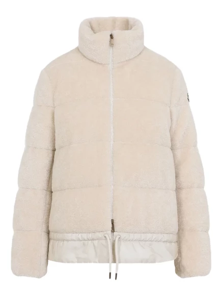 Женская пуховая куртка Moncler Cedre, кремовая