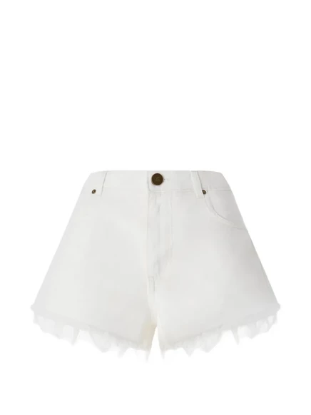 Женские шорты PINKO с логотипом, белые