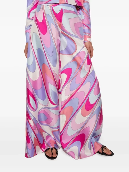 Женские широкие брюки Pucci Onde, розовые