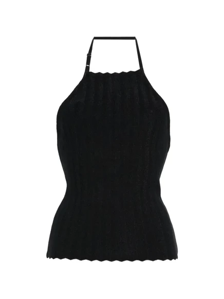 Женский топ Jacquemus The Tablier с фигурным краем, черный