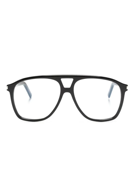 Унисекс очки-авиаторы Saint Laurent Eyewear SL 596, черные