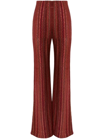 Расклешенные брюки Missoni Zigzag red