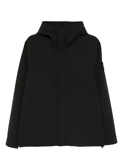 Парка с капюшоном из мягкой скорлупы Stone Island black