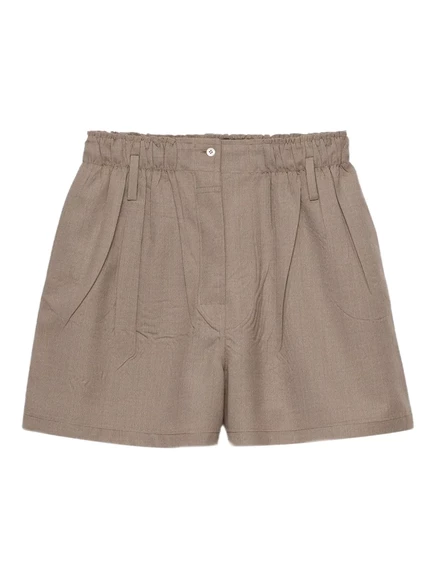 Шерстяные шорты Prada mouline brown