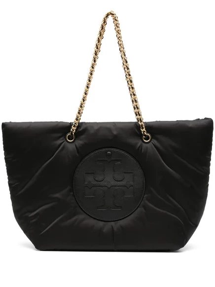 Мягкая сумка-тоут Tory Burch Ella на цепочке black