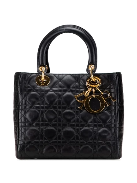 Женская сумка Christian Dior Lady Dior Cannage, черная