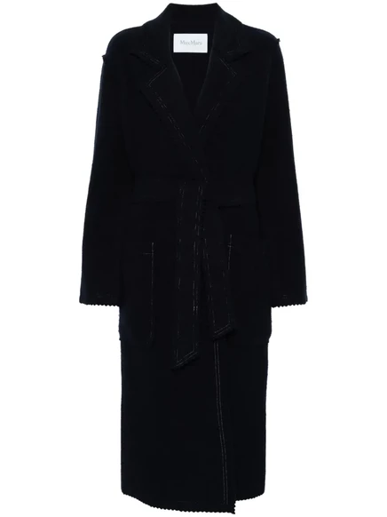 Женское пальто Max Mara Jene из шерсти с кашемиром, синее