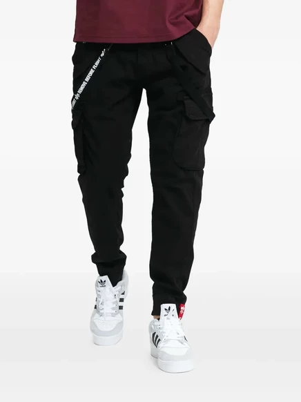 Мужские брюки Alpha Industries карго прямого кроя, черные