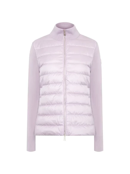 Женская стёганая куртка Moncler на молнии, фиолетовая
